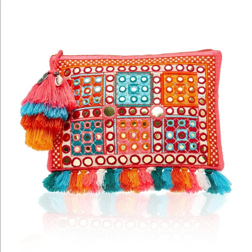 Figue Fara zip Pouch clutch bag NWT